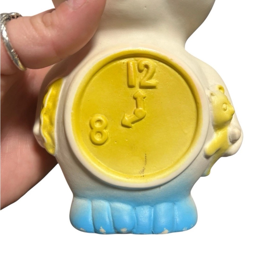 Vintage 1971 Electro-Plastics Inc Bunny Squeaky Toy Retro Rubber Bath Toy - Picture 3 of 7